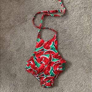 🛑SOLD🛑Watermelon Halter Romper